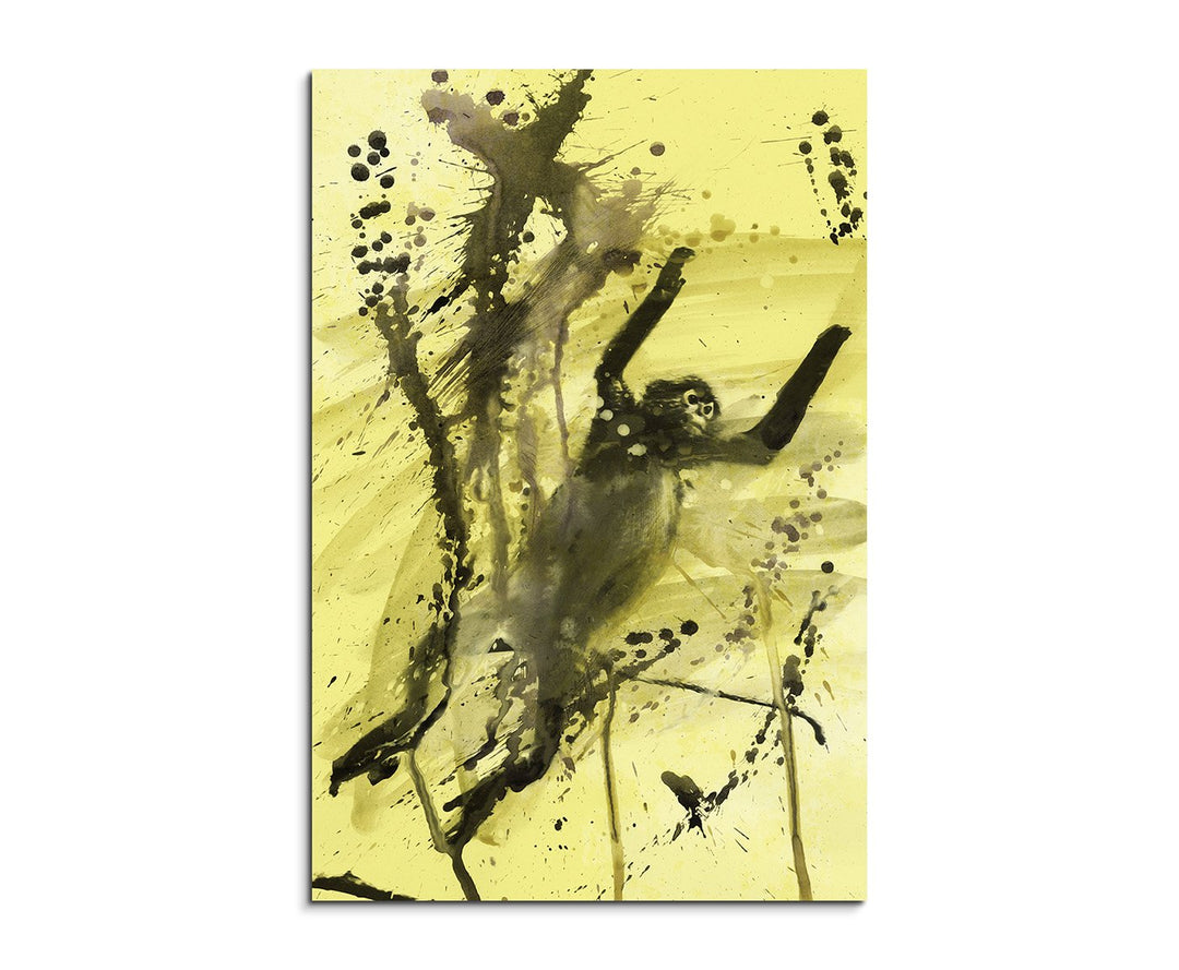 Dusky_Langur_Monkey_90x60cm Splash Art Paul Sinus Aquarell, Gemälde, Kunstbild auf Leinwand
