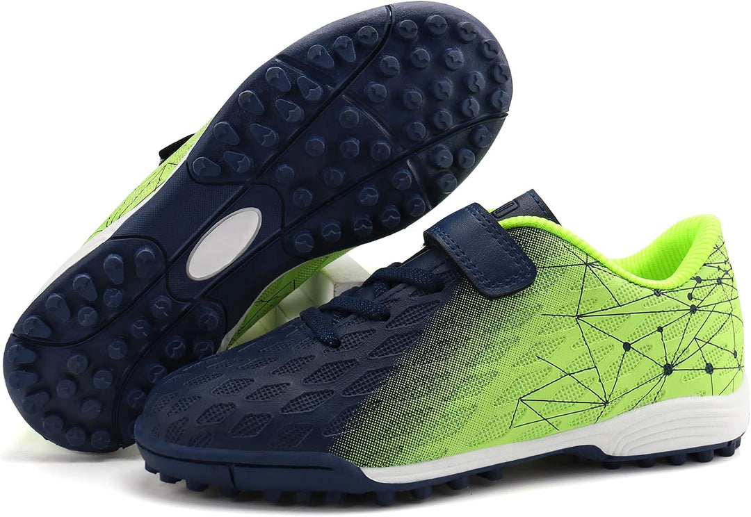 JABASIC Hallen Fussballschuhe Kinder Jungen Mädchen Fussballschuhe Kinder Kunstrasen, 28 EU Marine Z