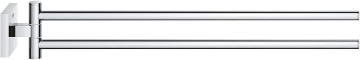 GROHE Start Cube - Handtuchhalter (2-armig schwenkbar, verdeckte Befestigung, verschraubbar), chrom,