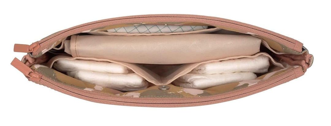 LÄSSIG Baby Windeltasche mit Wickelunterlage für unterwegs/Casual Changing Organizer Tinted Spots, T