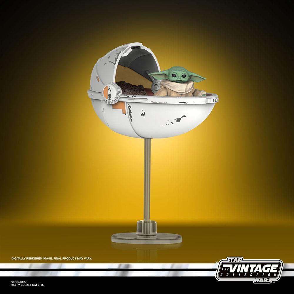 Hasbro Star Wars The Vintage Collection The Child mit Kinderwagen Spielzeug, 9,5 cm grosse The Manda