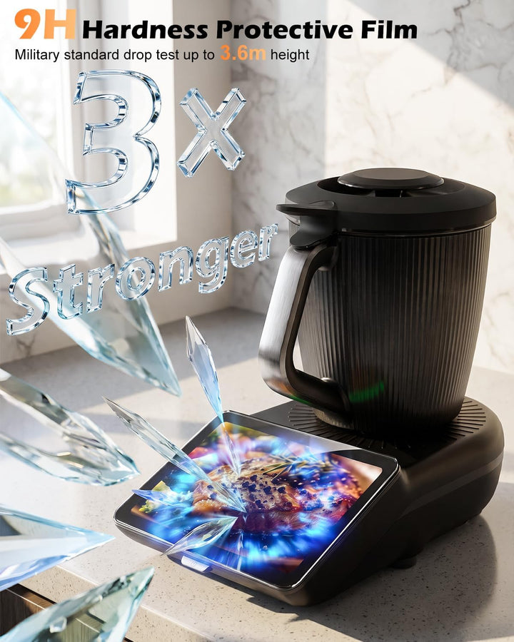 CloudValley [Auto-Installation Schutzfolie für Vorwerk Thermomix TM7 für Panzerglas, 9H Härte Schutz