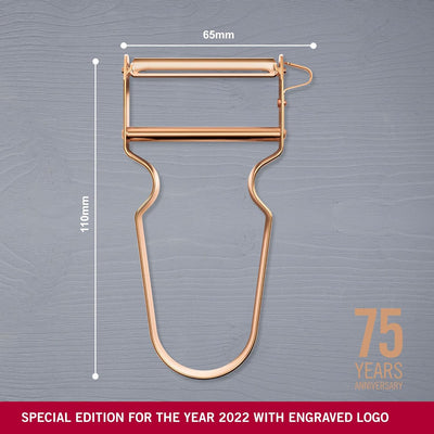 VICTORINOX REX Sparschäler 75 Jahre Special Edition 2022, Roségoldauflage, Logogravur, Roségold