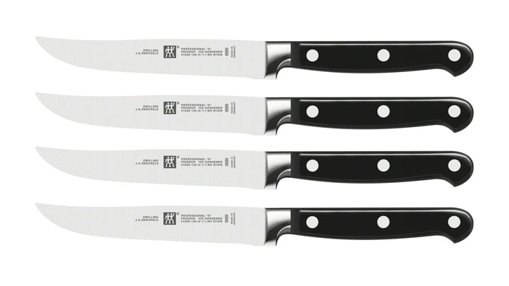 ZWILLING Professional S Steakmesser-Set 4-teilig, Klingenlänge 12 cm, Rostfreier Spezialstahl/Kunsts