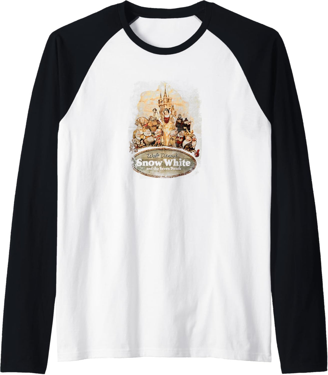 Disney Snow White And The Seven Dwarfs Vintage Poster Raglan