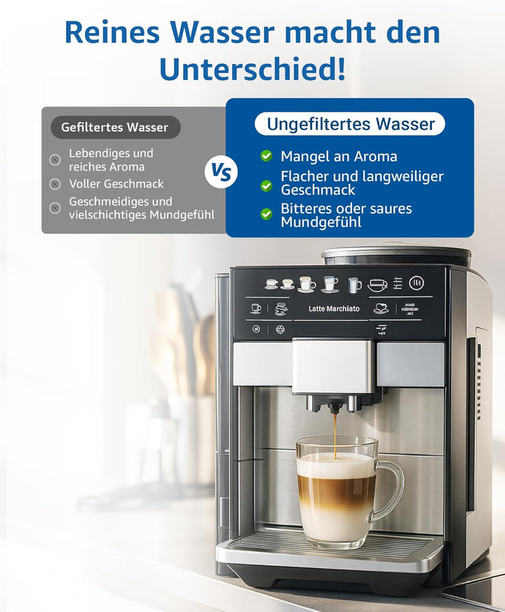 Maxblue Kaffee Wasserfilter, Ersatz für De'Longhi® DLSC002 9310926 SER3017 5513292811 Inklusive Vers