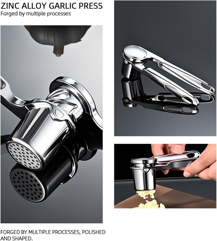 Knoblauchpresse, Fleischwolf, Zerkleinerer, Gadget, 16,5 x 4,7 x 3,3 cm, Griff aus Zinklegierung, er