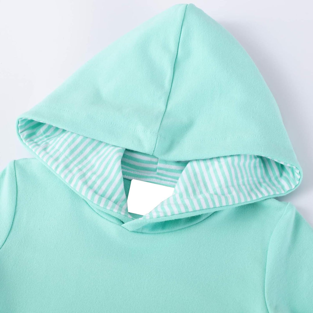 JinBei Mädchen Kapuzenkleid Langarm Kapuzenpullover Baumwolle Pullover Hoodie Sweatshirt Kleid Freiz