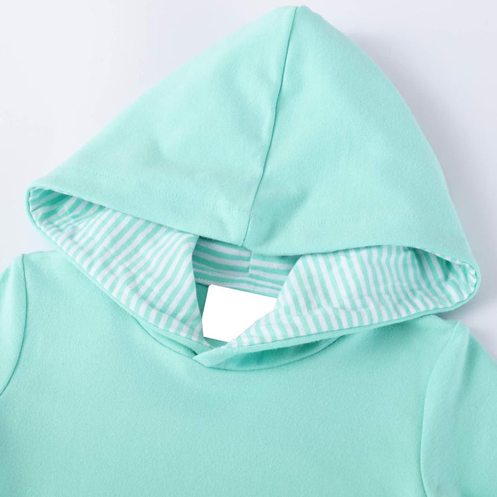 JinBei Mädchen Kapuzenkleid Langarm Kapuzenpullover Baumwolle Pullover Hoodie Sweatshirt Kleid Freiz