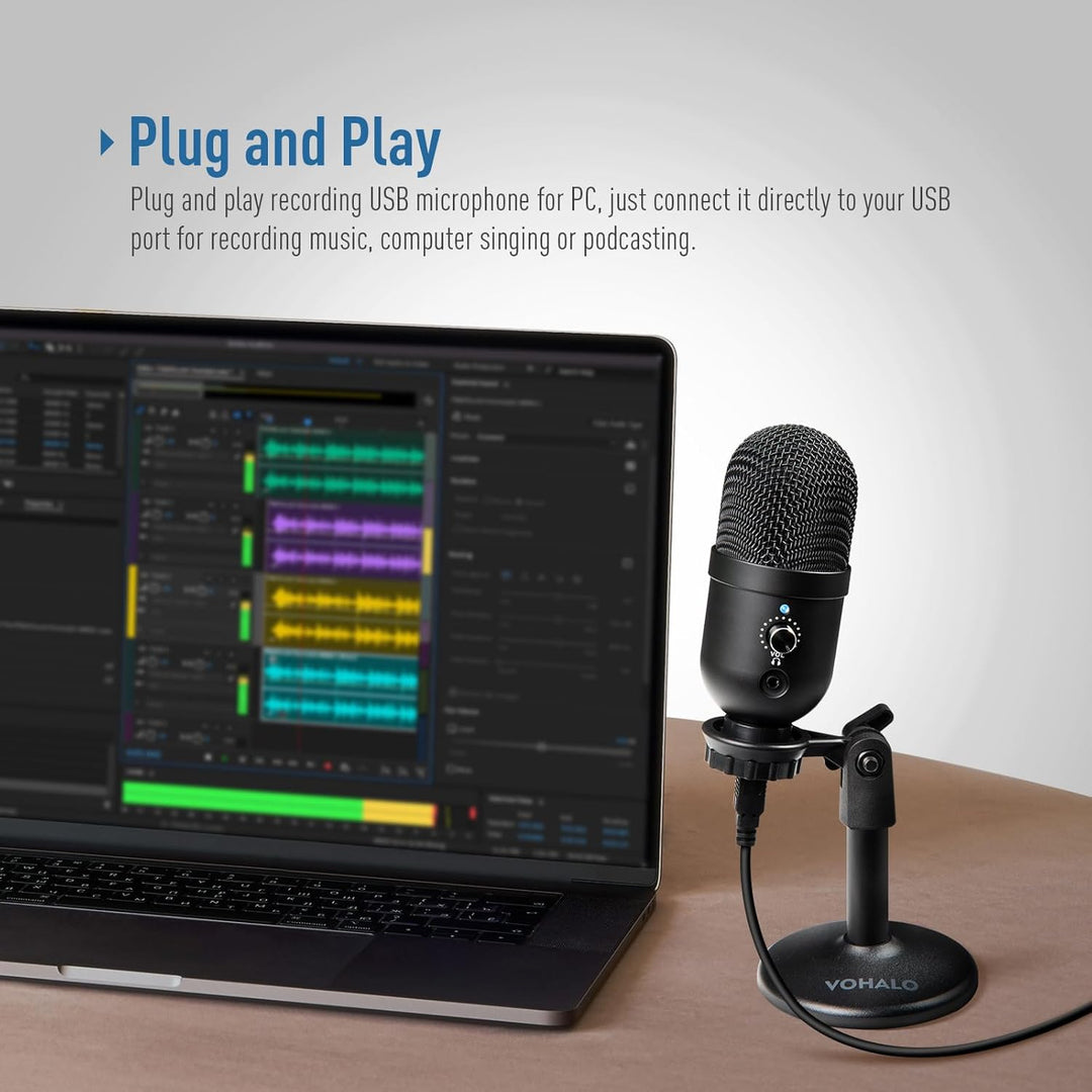 USB Mikrofon, Kondensator Mikrofon Computer mit Nierencharakteristik für Gaming, Streaming, Podcasti