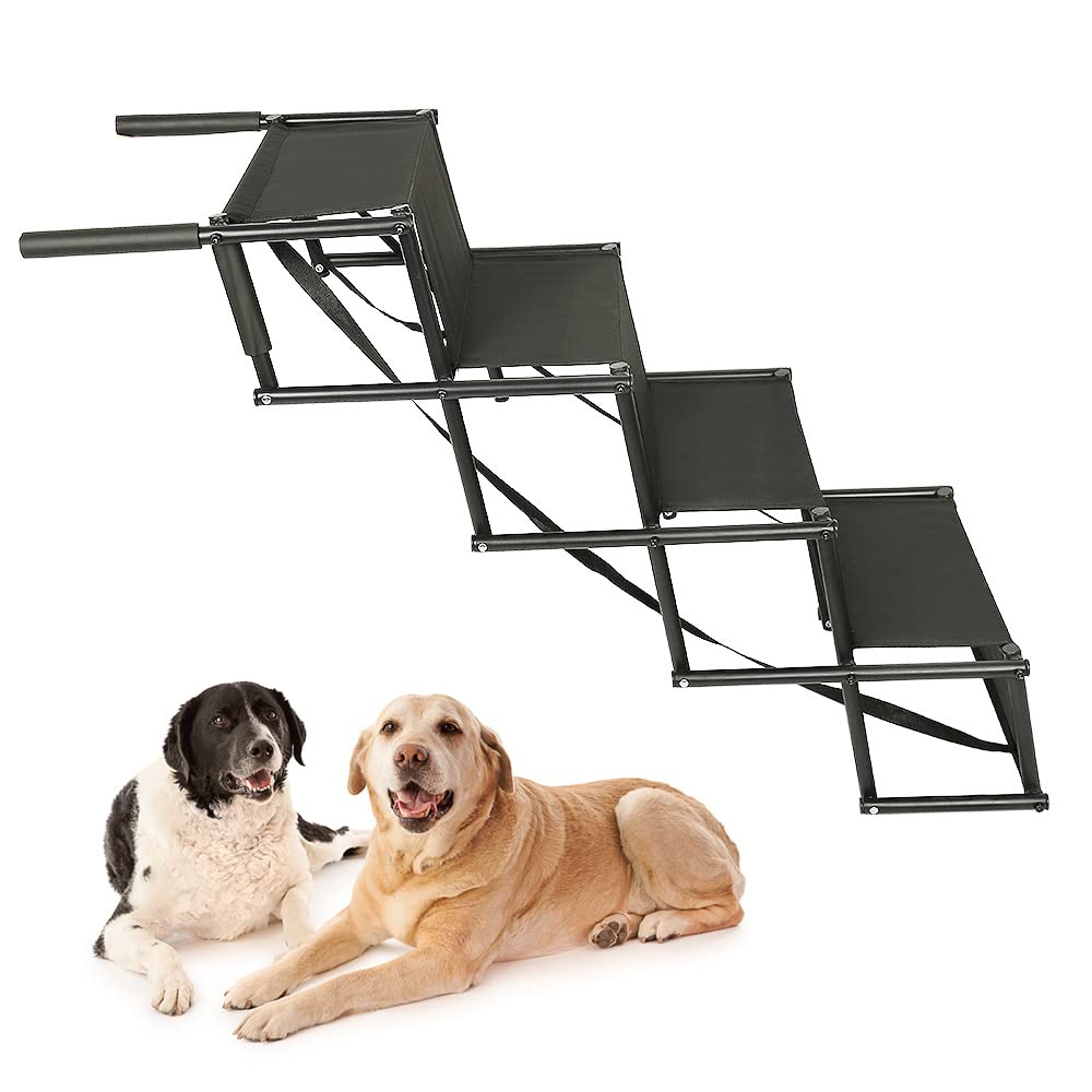 Hunderampe I bis zu 75 kg, faltbare Hundetreppe, Hunderampe I Auffahrrampen für kleine und grosse Hu