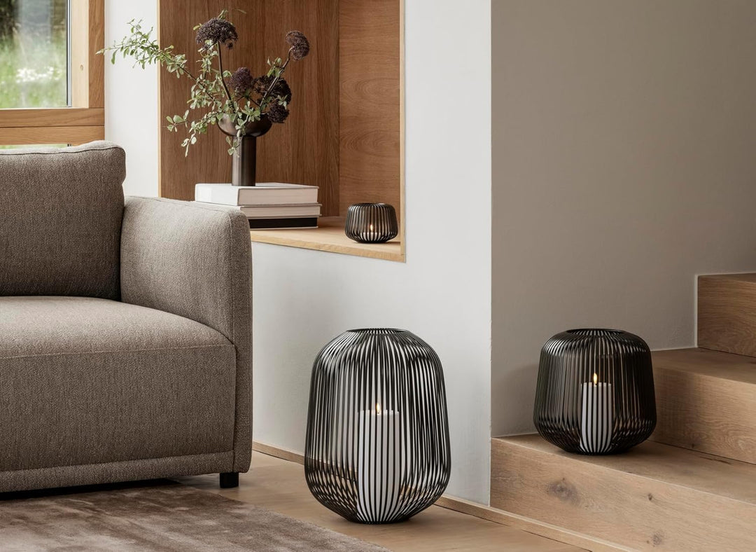 blomus Laterne Lito | Burned Metal | Grösse XS | 14L x 14B x 10H cm | Kerzenhalter Bronze | Windlich