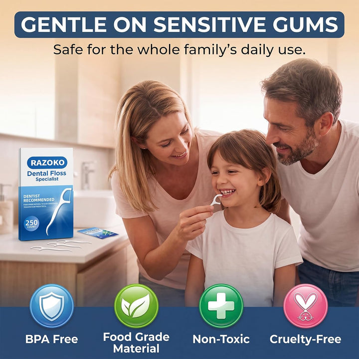 Dental Floss Picks High Pull Toothpicks Sticks,Professional Clean Floss Picks,Unflavored Disposable