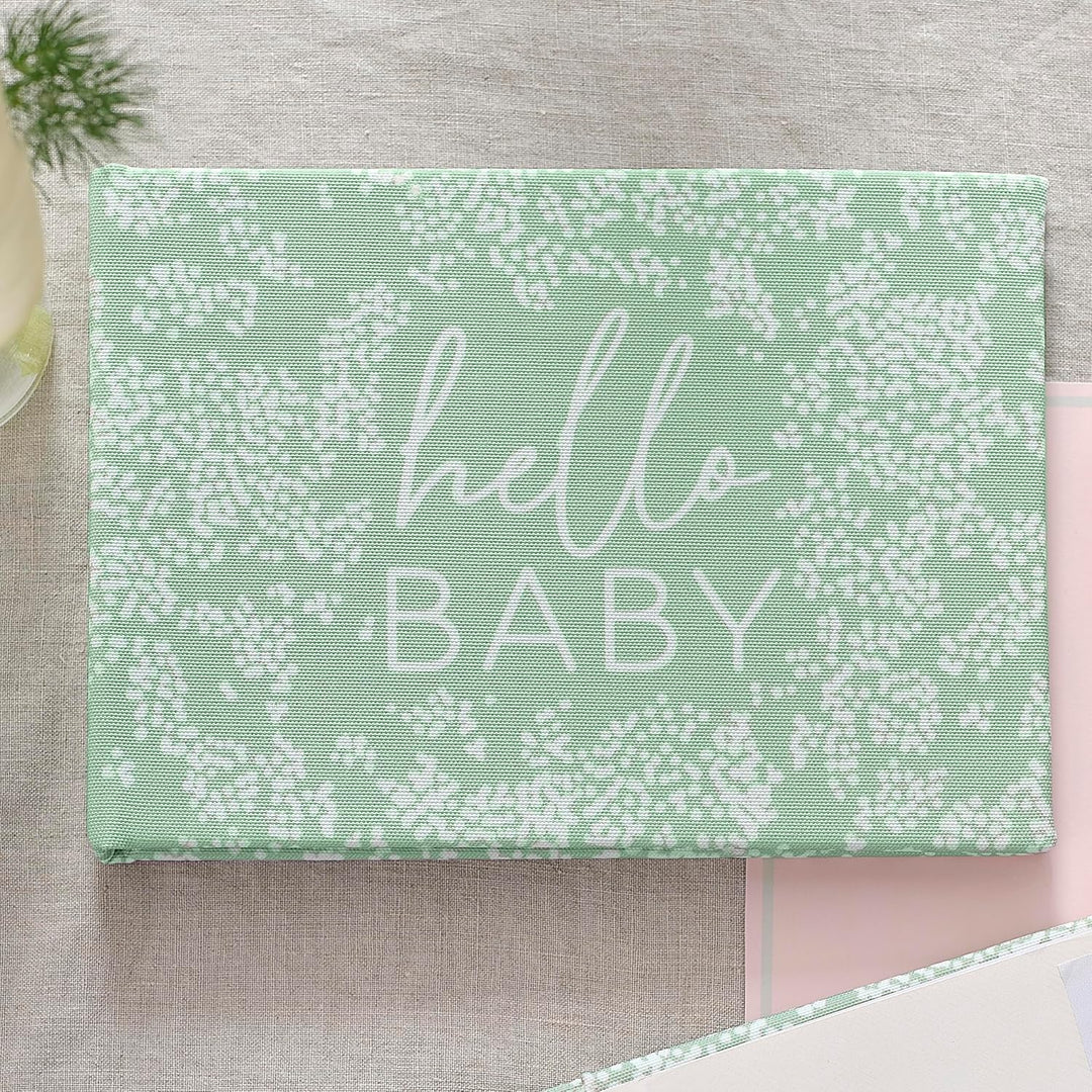 Ginger Ray Stoff-Fotoalbum „Hello Baby“ mit 24 Seiten selbstklebendem Foto und leeren Seiten als Ges