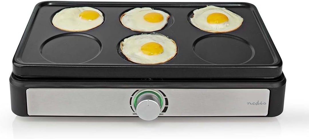 Nedis Party-Wok-Set | Grill | 6 Personen | Spatel | Zemperatureinstellungen | Antihaft-Beschichtung