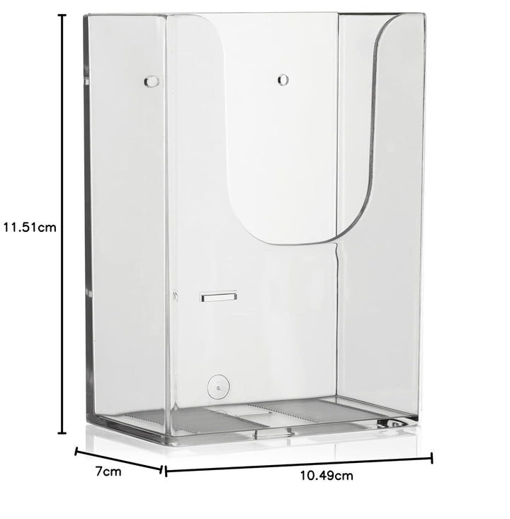 10 Stk. DIN lang (DL) – trifold – Wand-Prospekthalter mit besonderer Fülltiefe von 6.5 cm. Dieser Wa