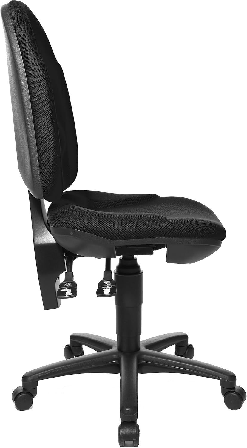 Topstar Point 35, Bürostuhl, Schreibtischstuhl, Rückenlehne höhenverstellbar, Bezugsstoff schwarz, 1