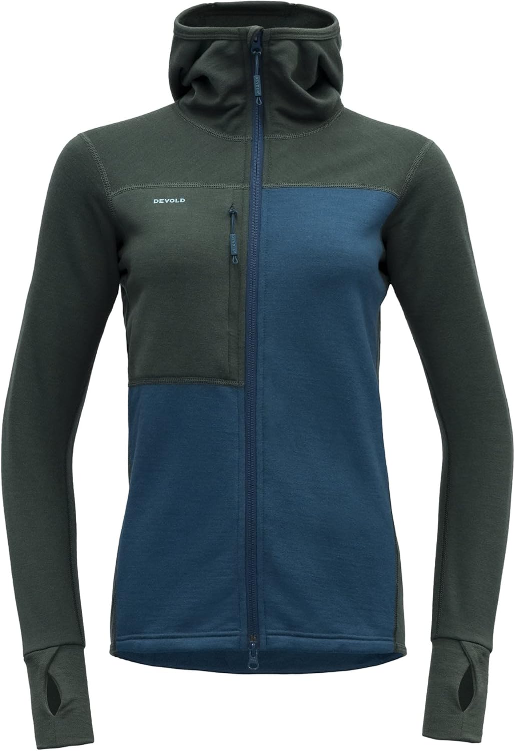 Devold Damen Nibba Hiking Woman Jacket W/Hood Sweatshirt M Wald, M Wald