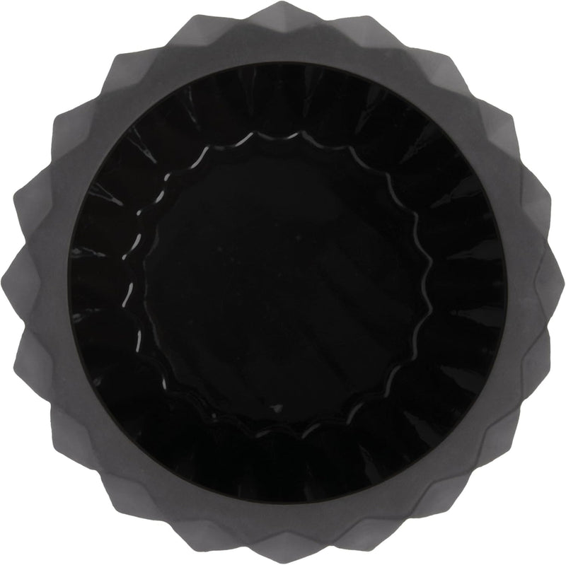 Bloomingville Moderner Übertopf aus Steingut, geriffelt, mattgrau, 20,3 x 15,2 cm Grau Dunkel, Grau