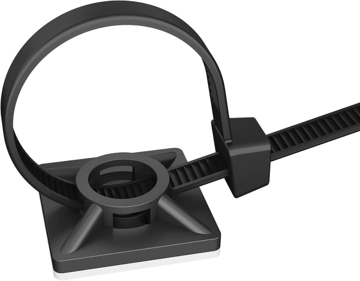 intervisio Klebesockel für Kabelbinder 19 mm x 19mm Montagesockel Kabelbinderhalter Set Schraubsocke