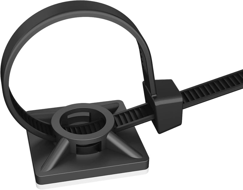 intervisio Klebesockel für Kabelbinder 19 mm x 19mm Montagesockel Kabelbinderhalter Set Schraubsocke