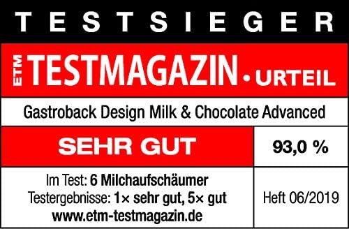 GASTROBACK Design Milk and Chocolate Advanced, 650 Watt Induktion-Milchaufschäumer für 1 Liter Milch