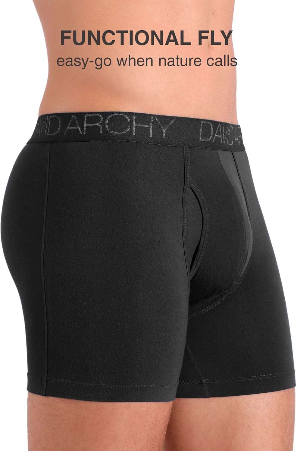 DAVID ARCHY Herren Boxershorts Mehrfachpack, Stretcken Klassischer Retroshorts, Unterhosen Männer, 5