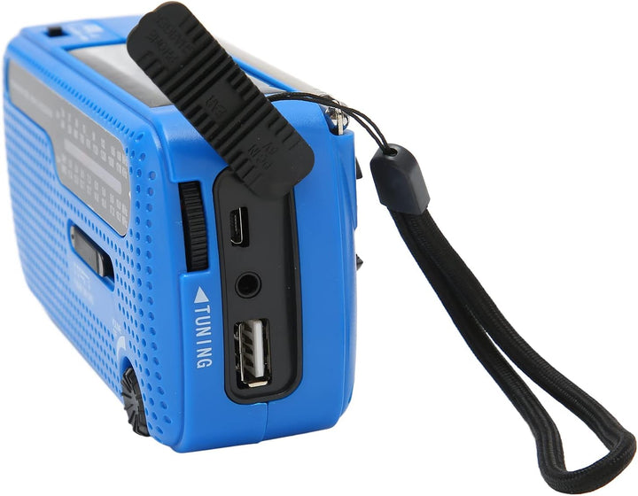 AM/FM/SW1/SW2 Handkurbel-Solarradio, batteriebetriebenes Radio mit LED-Taschenlampe, Solarradio für