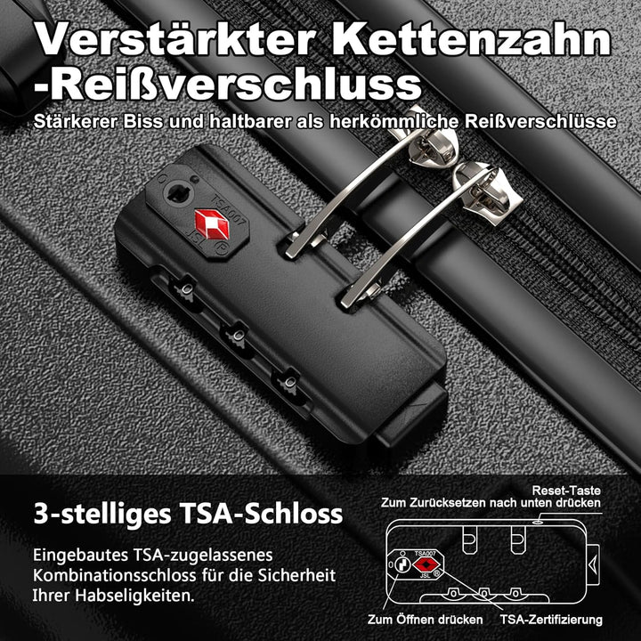 Joyway Kofferset 6tlg Hartschale Leicht mit 4 Rollen und TSA-Schloss Der Gepäcksets Enthält 1 Multif