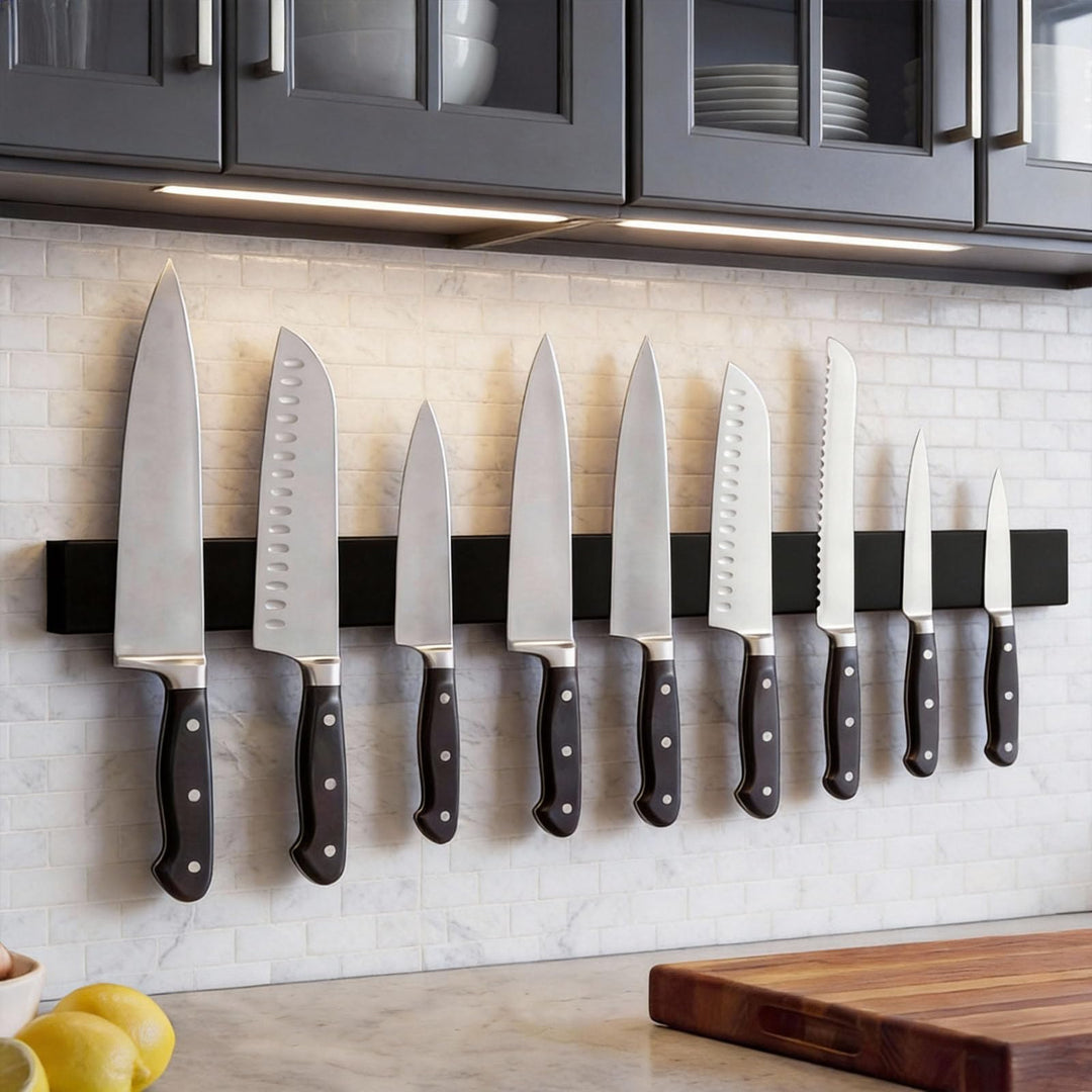 THMINS Magnetleiste Messer, 60 cm Magnetischer Messerhalter für die Wand, zur Messeraufbewahrung Wer