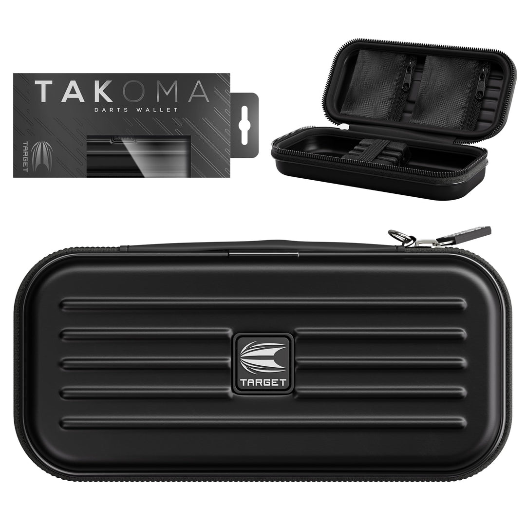 Target Darts Takoma Regular Darts Case - Holds x 1 Satz Darts Brieftasche Schwarz, Schwarz