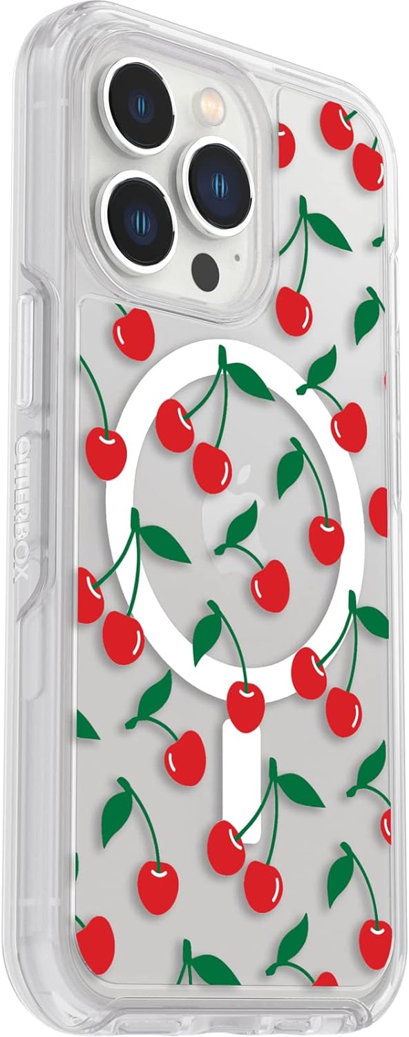 OtterBox Symmetry Series Schutzhülle für iPhone 13 Pro – Cherry On Top, ultradünn, rastet auf MagSaf