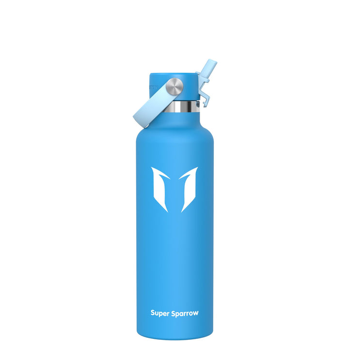 Super Sparrow Trinkflasche Edelstahl - Thermobecher - 350ml, 500ml, 750ml, 1L - FlipFlow Trinkflasch