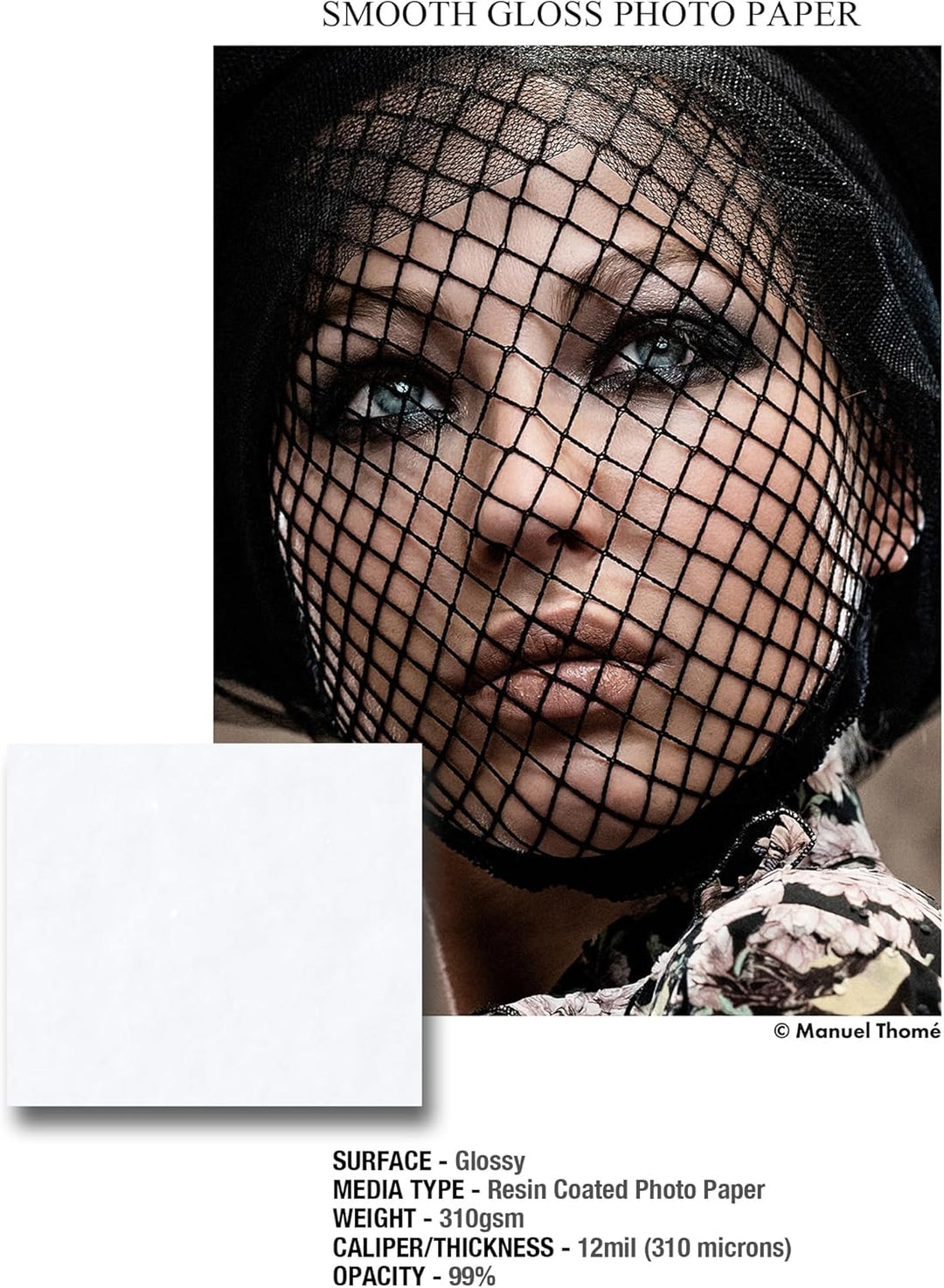 Ilford 2001731.0 Prestige Smooth Gloss Paper, 310g, 100 Blatt, 13 x 18 cm 5x7" - 100 Blatt, 5x7" - 1