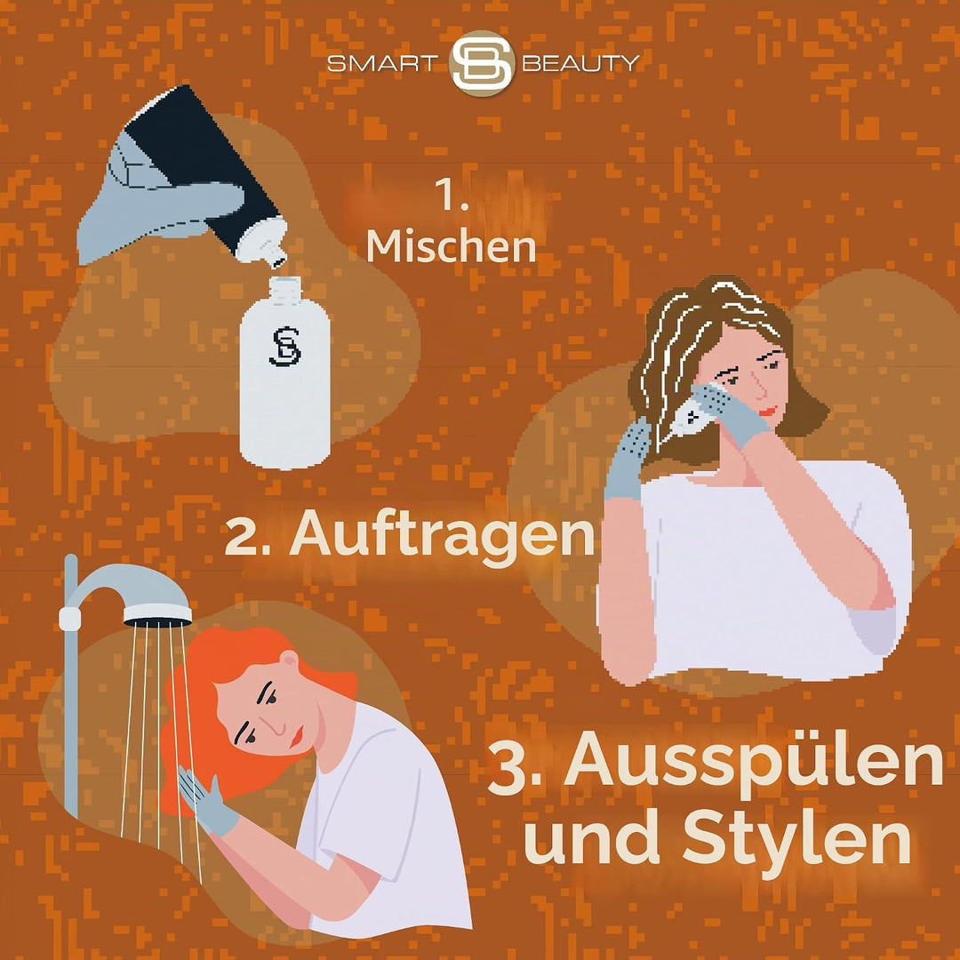 Haarfarbe Bernstein dauerhaft mit Smart Plex Anti-Haarbruch-Technologie (3er Pack) für Schutz und Kr