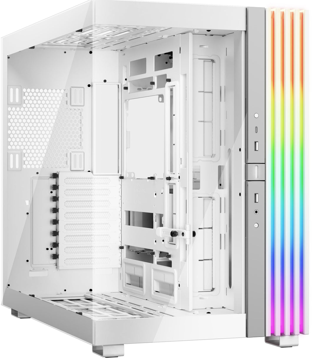 be quiet! Light Base 900 DX White PC-Gehäuse, atemberaubender Panorama-Blick, Show Case, Dual Chambe