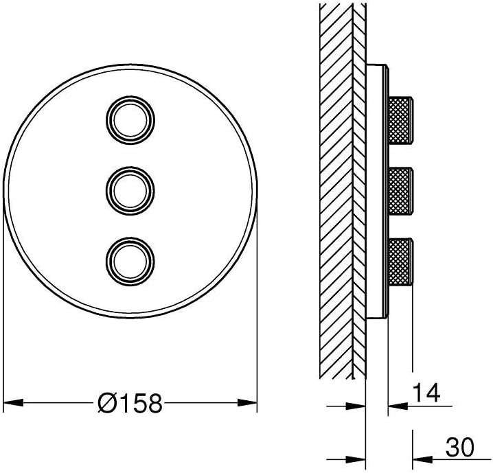 GROHE Grohtherm Samrtcontrol §Fach Unterputzventil (langlebig, ProGrip mit Rändelstruktur), alpinwei