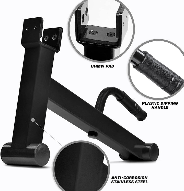 Yes4All Deadlift Jack | Kreuzheben Langhantelheber mit UHMW Protective Pad Griff für Laden und Entla