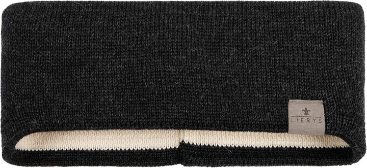 Lierys Fine Merino Stirnband Damen/Herren (7,5-10 cm breit) - dreilagiges Strickband aus Merinowolle