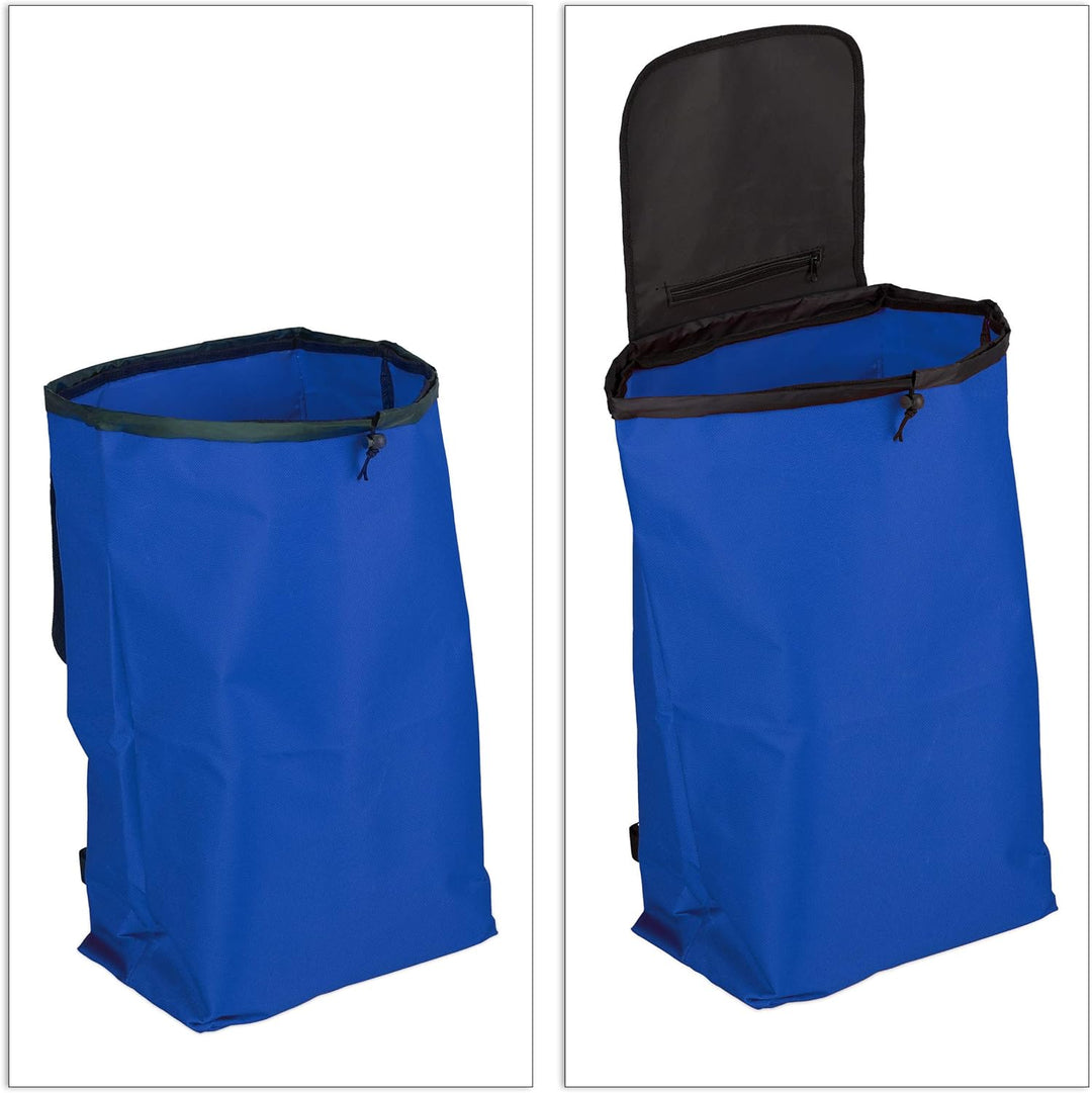 Relaxdays Einkaufstrolley, klappbar, 25 L Einkaufstasche mit Rollen, bis 10kg belastbar, HBT 91 x 40