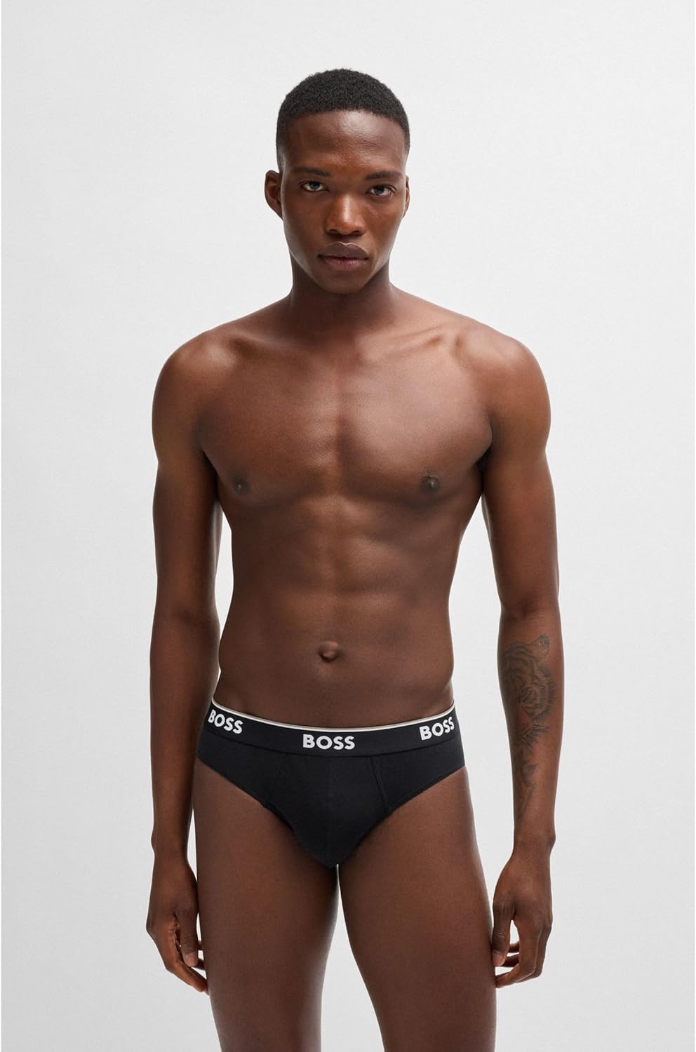 BOSS Herren Brief 3P Power Dreier-Pack Slips aus Stretch-Baumwolle mit Logos am Bund L Open Miscella