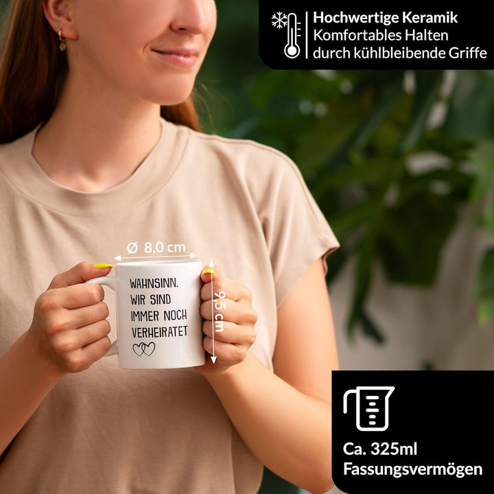 22Feels Zum Hochzeitstag Geschenk für Frauen Männer Jahrestag Ihn Sie Tasse Beste Ehefrau Ehemann Si