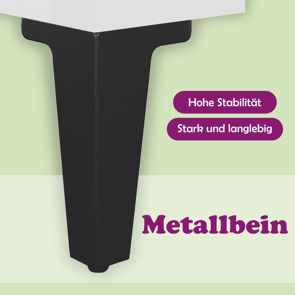 vidaXL TV Schrank mit Metallbeinen 4 Fächern Lowboard Sideboard Fernsehschrank Fernsehtisch TV Möbel