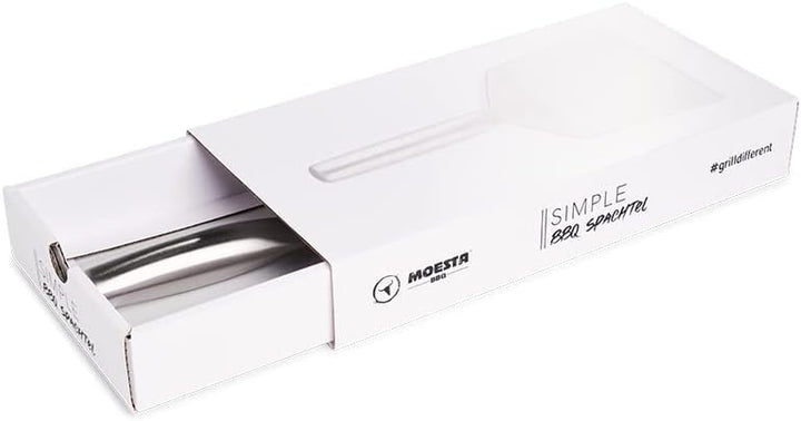 Moesta BBQ 19504 Simple BBQ Spachtel – 58 cm – aus Edelstahl für Feuerplatten-Grills – Barbecue Zube