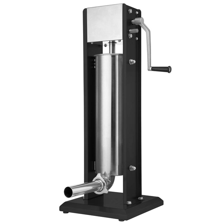 Zelsius Profi Wurstfüllmaschine aus Edelstahl (7 Liter, Schwarz) + vier verschiedene Füllrohre, Wurs