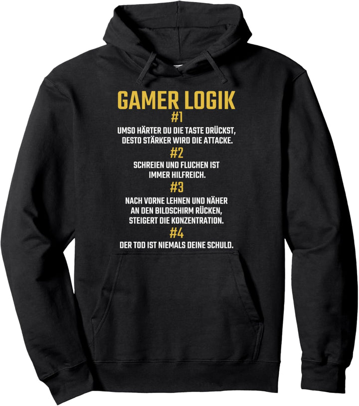 Gamer Logik Zocken Gaming Zocker Pullover Hoodie