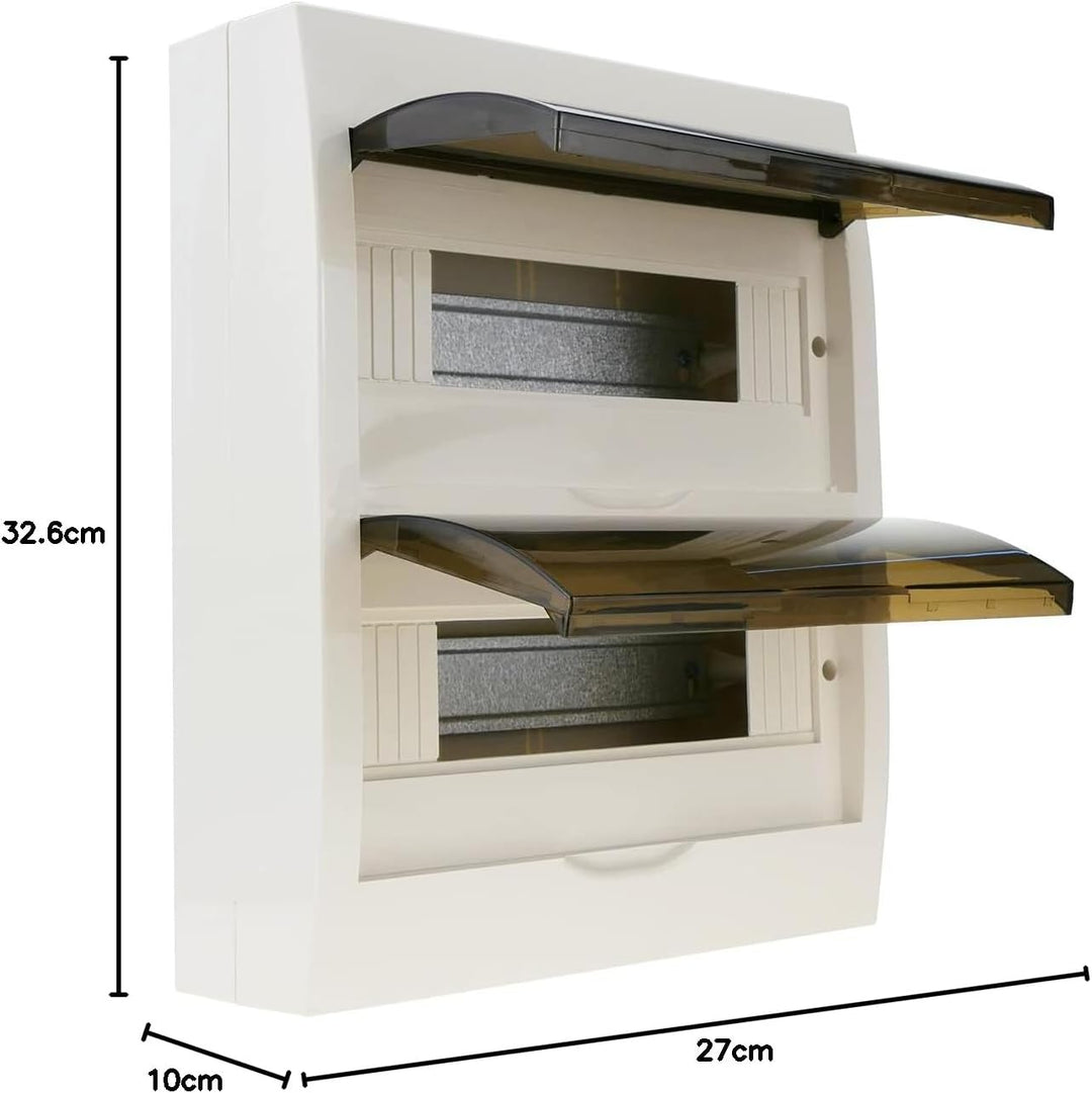 BeMatik - Schaltkasten Elektroverteilerkasten aus 24 Modulen 17,5 mm ABS-Kunststoff Oberfläche SPN I