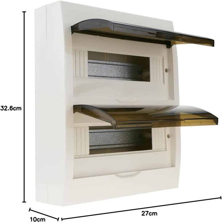 BeMatik - Schaltkasten Elektroverteilerkasten aus 24 Modulen 17,5 mm ABS-Kunststoff Oberfläche SPN I