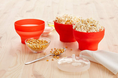 Lékué Mini-Popcorn-Set für Mikrowelle, Silikon, 2 Stück 2 Mini, 2 Mini