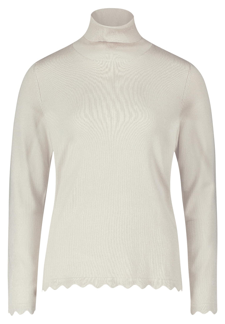 Betty Barclay Damen Feinstrickpullover mit Wellenstruktur, Beige